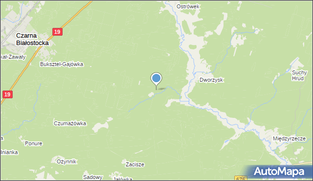 mapa Gajówka Biedońska, Gajówka Biedońska na mapie Targeo